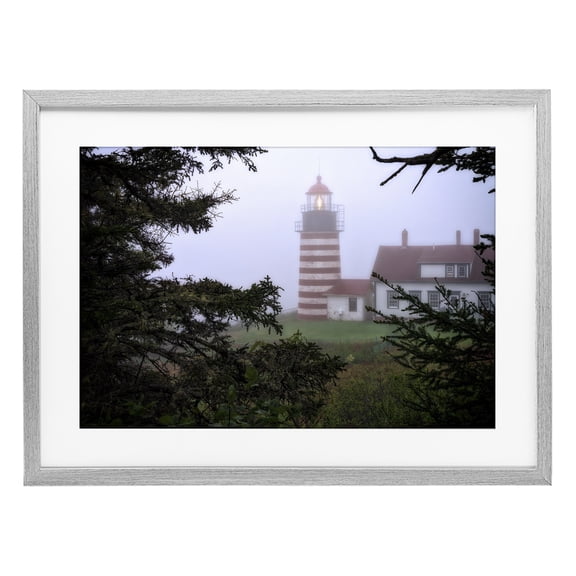 Stupell Industries Traditional Socked In By Fog Gray Framed Print Under Glass, 23 x 17, by Rick Berk