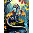 thumbnail image 1 of Cuadros Decorativos 5D bricolaje ronda completa taladro diamante pintura Dragon Kit decoración del hogar (ZQ098) Wdftyju de costura negro 4 estilos, 1 of 9