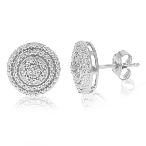 Vir Jewels 1/10 CTTW Lab Grown Diamond Composite Earrings in Sterling Silver With Push Backs For Women