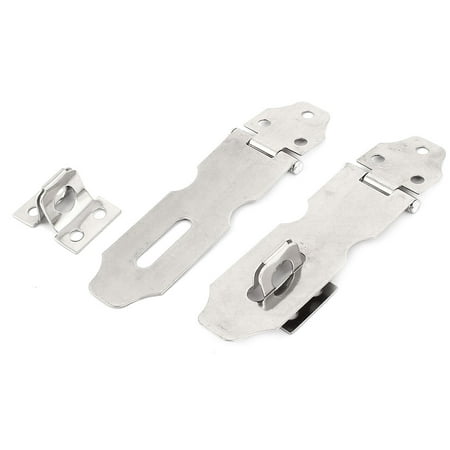 - Unique Bargains 2/4 Sets Door Safety Metal Hasp Staple Cabinet Drawer Shed Clasp Latch Lock