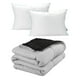 thumbnail image 1 of Edredón Dos vistas King Size Rogga Negro - Gris Perla + Almohada Royal Twin, 1 of 8