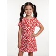 thumbnail image 4 of Girls Relaxed Dress Casual Fit Short Sleeve Casual Relaxed Dress Pull-On for Junior Girls Age 7-13 Everyday Wear, 4 of 6