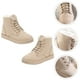 thumbnail image 3 of EeaseMX 1 par de botas de nieve para estudiantes, botines cálidos para mujer, zapatos con cordones, botas de algodón, 3 of 7