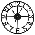 thumbnail image 6 of Lanfini Vintage Style Metal Outdoor Wall Clock 34cm/40cm Weatherproof for Patio Porch Garden Kitchen Bedroom Farmhouse Decor Black or Gold, 6 of 6