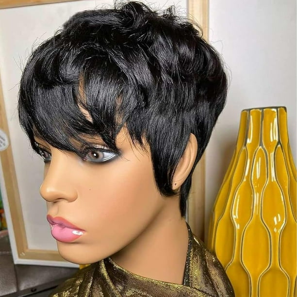 Pixie Cut Wig Human Hair Short Pixie Cut Wigs for Black  display picture 3
