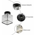 thumbnail image 4 of Mini Crystal Ceiling Light, Modern Crystal Chandelier, Led Ceiling Light For Hallway, Entrance, Restaurant, Bar, E27 (black) [energy Class F], 4 of 5