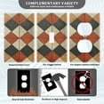 thumbnail image 3 of Yayeee Toggle Light Switch Wall Plate 1-Gang 4.5"x2.7" Home Decorative Outlet Cover, Checkered Pattern, 3 of 7