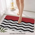 thumbnail image 3 of Black White Chevron Door Mat&nbsp;Indoor Outdoor Entrance, Non Slip Rug for Kitchen Bathroom Entryway Rug, Geometric Red Sea Wavy Striped Washable Doormat Floor Mat for Office Home Decor 24x36 Inch, 3 of 8