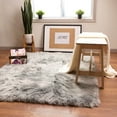 thumbnail image 5 of Ultra Soft Faux Sheepskin Fur Shag Rug Gray 3' x 5', 5 of 7