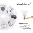 thumbnail image 4 of Extensiones de pestañas con volumen WENDY LASHES 10D, 0,07 mm, 9-16 mm, 500 unidades, 4 of 7