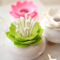thumbnail image 2 of CNKOO Lotus Dustproof Cotton Swab Bud Holder Toothpick Dispenser Storage Box Case, 2 of 7