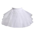 thumbnail image 3 of Petticoat Infantil Falda Tul Niña Crinolina Elástica Enagua Flexible Portátil sin Alambres Tela Suave para Trajes Ballet Bodas Cosplay Apto para Niñas Presentaciones Fiestas Blanco S, 3 of 8