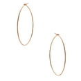 thumbnail image 7 of Humble Chic Thin Hoop Earrings for Women - 18K Rose Gold Plated Lightweight Hoops, 1.5", 7 of 7
