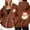 Brown, variant on HGIEYS Womens Zip Up Hoodies 2026 Casual Long Sleeve Zipper Sweatshirts Fall Winter Comfy Track Jackets with Pockets