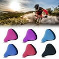 thumbnail image 2 of Bicycle Comfort Saddle Cover Soft Breathable Bike Saddle Cushion Cover Dark Blue, 2 of 9