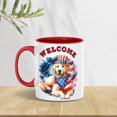thumbnail image 4 of Golden Retriever Patriotic Welcome for 4Th of July Independence Day 11oz Accent Two-tone Mug Goldens Dog Lover Gifts Idea Coffee Tea Cup - 00010, 4 of 5