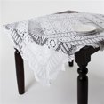 thumbnail image 1 of SARO 869.W45S 45 in. Square Handmade Crochet Cotton Lace Table Linens - White, 1 of 1