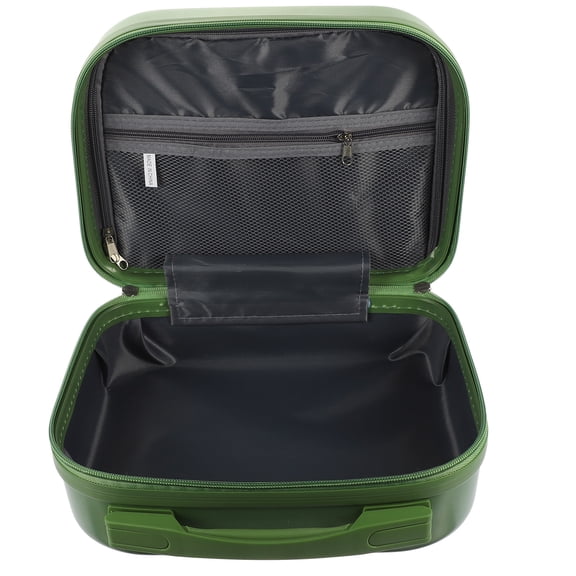 HOOWIFFY Green Hard Shell Makeup Storage Case Portable Travel Cosmetic Organizer Box 1 Piece