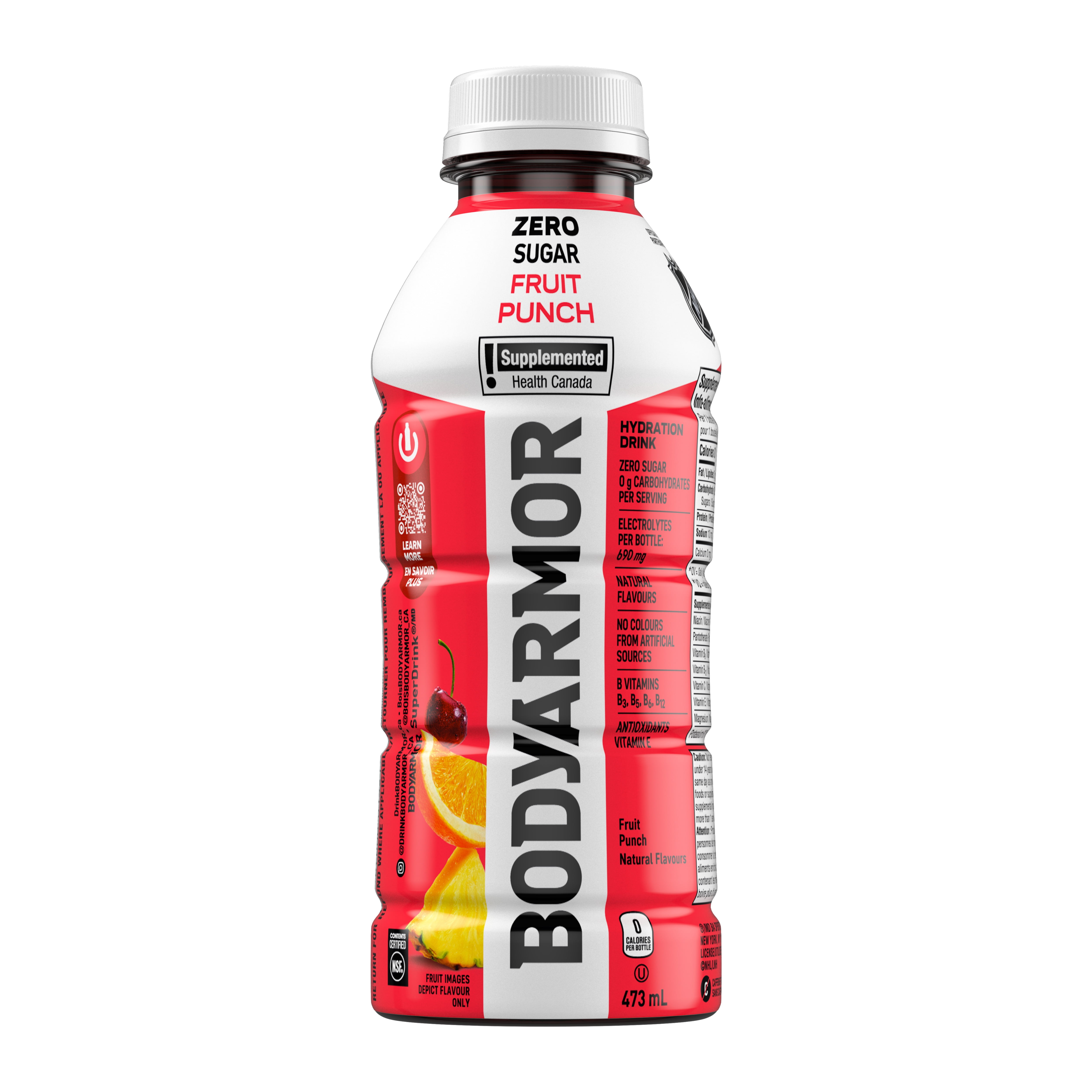BodyArmor Zero Sugar Punch aux fruits Bouteille, 473 mL BodyArmor Punch Aux Fruits Zero Sucre