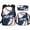 White, variant on Backpack for School Cartoon Print 3 Piece Backpack Set School Bag with Lunch Tote and Pencil Case Pink One Size