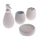 thumbnail image 4 of Vaso del tenedor del cepillo de dientes de la botella de la loción del plato de jabón, accesorios del cuarto de baño Blanco Sunnimix Vaso del dispensador de jabón, 4 of 8