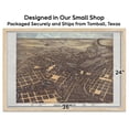 thumbnail image 2 of San Antonio Texas 1873 Bird’s Eye View Vintage City Map Bexar County Historic Aerial Illustration Western Urban Wall Art for Home Office Study Library 24x36 Framed Poster Ready to Hang, 2 of 7