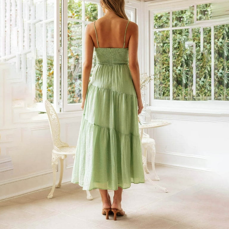 OSFVNOXV Chiffon Dresses for Women Summer Cutout Boho Dress corset Bodycon  Tiered Flowy Maxi Dresses - Walmart.com