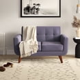 thumbnail image 2 of Uspridefurniture Zohaib 51'' Linen Square Arm Loveseat-Gray, 2 of 5