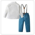 thumbnail image 3 of TAIAOJING Boys Outfits Sets 2-10 Years Formal Casual Long Sleeve Shirt Spaghetti Bow Tie 3PCS Set For Toddler Kids Summer Wear Elastic Comfortable Daily Outfits Sets Comfort 2-3Y, 3 of 8