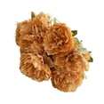 thumbnail image 2 of 7 Heads Peonies Artificial Flowers 16.5'' Vintage Peony Artificial Flowers Bouquet with Stem Lifelike Fake Peonies Silk Flower for Vase Floral Arrangements Wedding Table Centerpieces Home Decor - D, 2 of 9