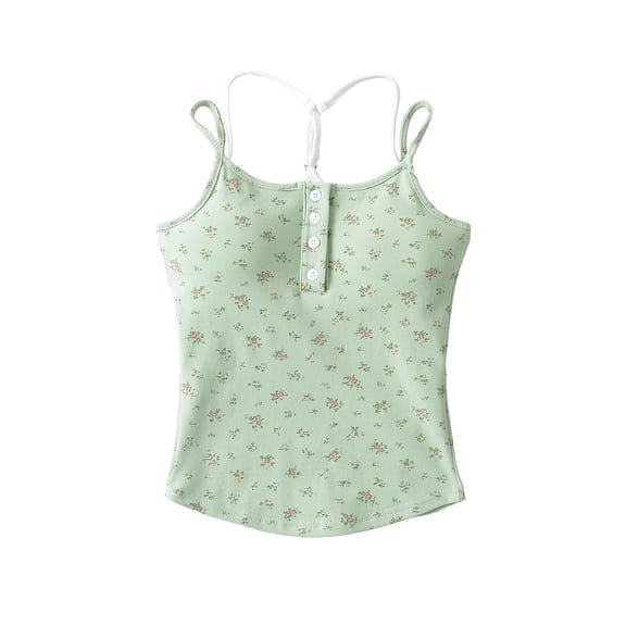Tank Tops for Women Spring And Summer Solid Camisole Undershirt Female 2 With Chest Pads Spicy Outside Wear Bottoming Slim Short Tops Tank Tops