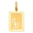 thumbnail image 2 of Wellingsale 14K Yellow Gold Polished Religious Communion "Mi Primera Comunion Amen" Charm Pendant, 2 of 4