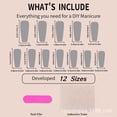 thumbnail image 4 of Yoyauz Coffin Pressed Nails Fake French Nails Full Coverage Acrylic Fake Nails for Ladies & Girls 24PCS, 4 of 5