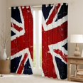 thumbnail image 2 of Manfei Vintage Union Jack Kitchen Curtains,Red White Navy Black Out Curtains Pack of 2 (42x63 Each), 2 of 7