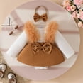 thumbnail image 2 of MEZZALL Toddler Girls Lace Long Sleeve Romper Bodysuits Dress Headbands Set Breathable Baby Wear, 2 of 4