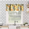 thumbnail image 4 of Boho Floral Valances for Kitchen,60s 70s Vintage Bohemian Botanical Floral Rainbow Kids Girls Bedroom Living Room Window Drapes 54x18inch, 4 of 6