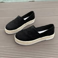 thumbnail image 5 of Tawop Women Shoes Womens Slip On Shoes Casual Comfort Flat Round Toe Black Size 5.5, 5 of 9