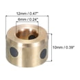 thumbnail image 2 of Sleeve Bearings 6mm/0.24" Bore,12mm/0.47" OD,10mm/0.39" Height,Wrapped Oilless Bushings Brass Graphite,Pack of 2, 2 of 4