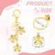 thumbnail image 2 of Llavero Inicial de Flor Uxcell, Llavero de Flores Lindas, Encantos de Llavero de Letra, Accesorios de Llavero para Mujeres y Niñas, Bolsos, Carteras, Mochilas, Dorado y Letra U, 2 of 7