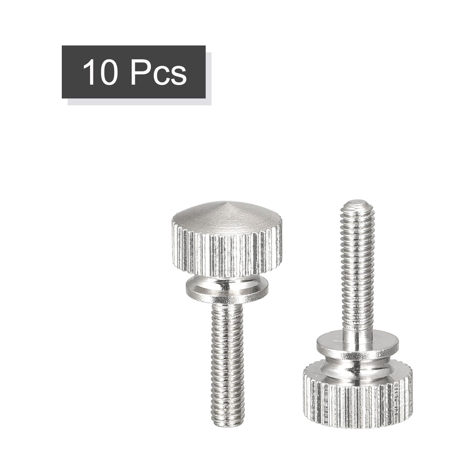 Unique Bargains Nickel Plated Knurled Thumb Brass Shoulder Bolts Grip Knob Fasteners M3*12