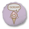 thumbnail image 1 of Ice Scream Cry Grievance Round Throw Pillow Home Decoration Cushion, 1 of 3
