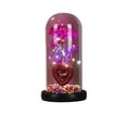 thumbnail image 2 of Valentine Decor Glass Cylinder Light Up Rose "Love" Heart Silver Glitter Flower LED Lights Desktop Carving Home Valentine's Day Gifts, 2 of 7