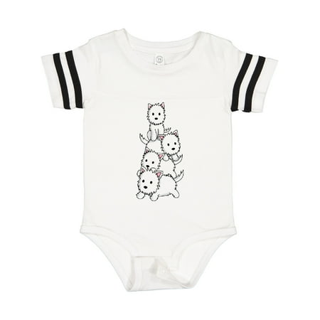 

Inktastic Kawaii Westie Stack Gift Baby Boy or Baby Girl Bodysuit