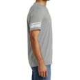 thumbnail image 3 of Mafoose Men's Game Tee with Stripes Printed Sleeves Heathered Nickel/ White 2X-Large, 3 of 4