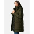 thumbnail image 6 of Marikoo Women's Thigh-Length Quilted Winter Coat with Hood - Karumikoo XVI, 6 of 8