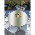 thumbnail image 6 of Sage Green White Ombre Round Fitted Tablecloth with Elastic Edge, Waterproof Table Cloth Table Cover for 45"-54" Tables, Abstract Art Modern Green Gradient Tablecloths for Dining Picnic Outdoor, 6 of 9