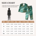 thumbnail image 4 of Pofeuu Green And Gold Marble Print Womens Pajamas Set Long Sleeve Sleepwear Button Down Nightwear Soft Pj Lounge Sets Button Down Pajamas Women-X-Large, 4 of 7