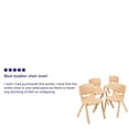thumbnail image 5 of Flash Furniture 4 Pack Natural Plastic Stackable School Chair with 13.25" Seat Height, 5 of 5