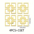 thumbnail image 3 of WYZCTTD 4 Pcs Geometric Grid Mirror Wall Stickers Acrylic Square Frame Decal, 3 of 7