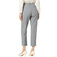 thumbnail image 3 of INSPIRE CHIC Women's High Waist Elastic Back Ankle Length WorkPants S Gray Solid, 3 of 6